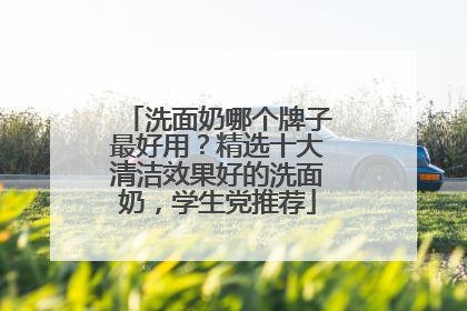 洗面奶哪个牌子最好用？精选十大清洁效果好的洗面奶，学生党推荐