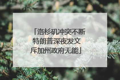 洛杉矶冲突不断 特朗普深夜发文斥加州政府无能