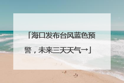 海口发布台风蓝色预警，未来三天天气→