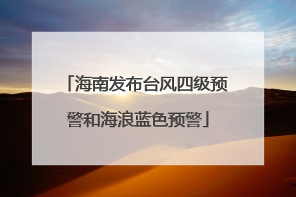 海南发布台风四级预警和海浪蓝色预警