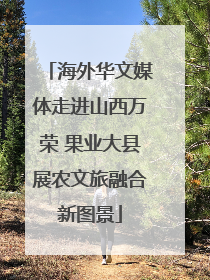 海外华文媒体走进山西万荣 果业大县展农文旅融合新图景