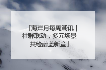 海洋月每周潮讯｜社群联动，多元场景共绘蔚蓝新章