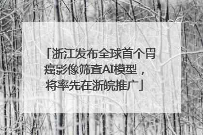 浙江发布全球首个胃癌影像筛查AI模型，将率先在浙皖推广