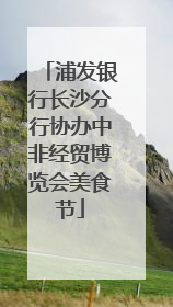 浦发银行长沙分行协办中非经贸博览会美食节