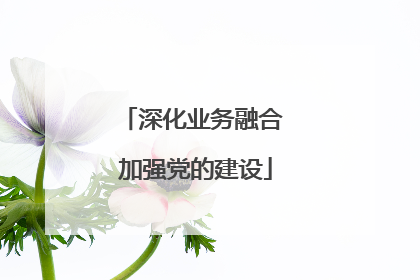深化业务融合 加强党的建设