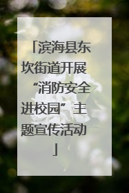 滨海县东坎街道开展“消防安全进校园”主题宣传活动