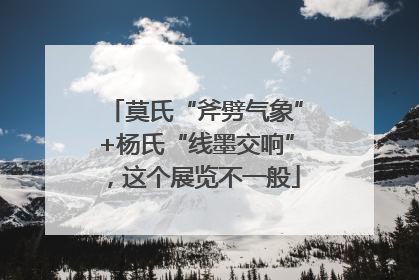 莫氏“斧劈气象”+杨氏“线墨交响”，这个展览不一般