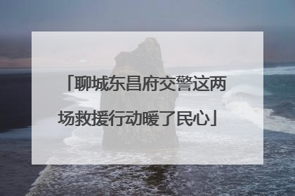 聊城东昌府交警这两场救援行动暖了民心