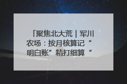 聚焦北大荒｜军川农场：按月核算记“明白账”精打细算“过紧日子”
