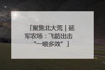 聚焦北大荒｜延军农场：飞防出击 “一喷多效”