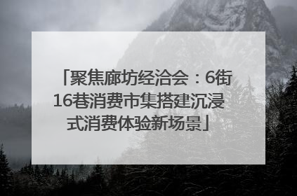 聚焦廊坊经洽会：6街16巷消费市集搭建沉浸式消费体验新场景