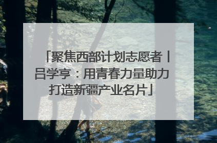 聚焦西部计划志愿者丨吕学亨：用青春力量助力打造新疆产业名片