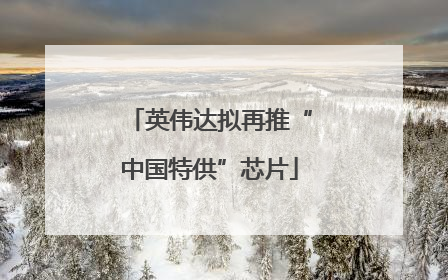 英伟达拟再推“中国特供”芯片