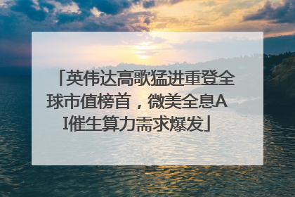 英伟达高歌猛进重登全球市值榜首，微美全息AI催生算力需求爆发