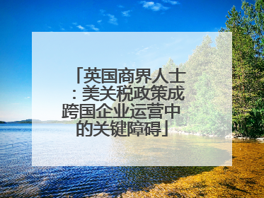 英国商界人士：美关税政策成跨国企业运营中的关键障碍
