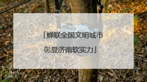 蝉联全国文明城市 彰显济南软实力
