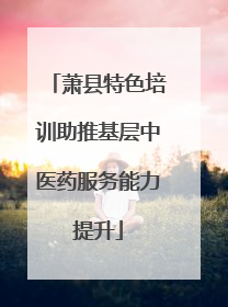 萧县特色培训助推基层中医药服务能力提升