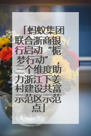 蚂蚁集团联合浙商银行启动“栀梦行动”，三个维度助力浙江下姜村建设共富示范区示范点