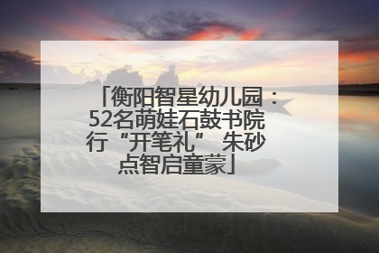 衡阳智星幼儿园：52名萌娃石鼓书院行“开笔礼” 朱砂点智启童蒙