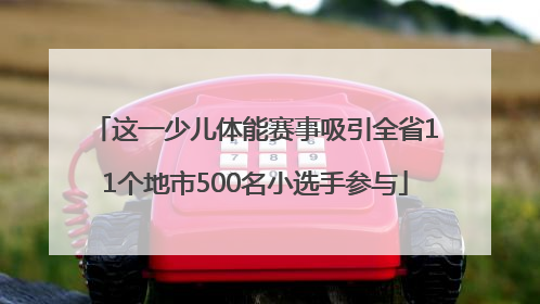 这一少儿体能赛事吸引全省11个地市500名小选手参与