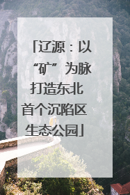 辽源：以“矿”为脉 打造东北首个沉陷区生态公园