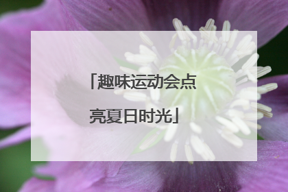 趣味运动会点亮夏日时光