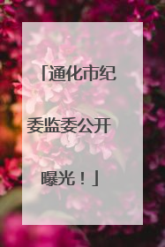 通化市纪委监委公开曝光！