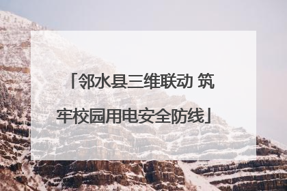 邻水县三维联动 筑牢校园用电安全防线