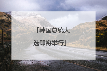 韩国总统大选即将举行