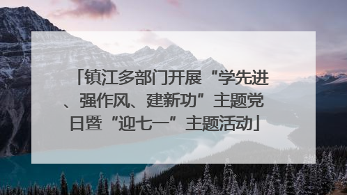 镇江多部门开展“学先进、强作风、建新功”主题党日暨“迎七一”主题活动