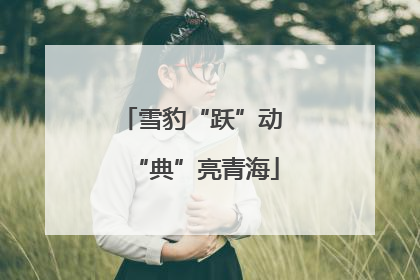 雪豹“跃”动 “典”亮青海