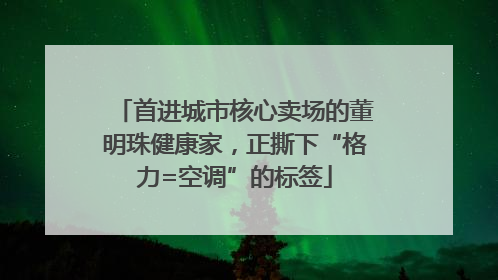 首进城市核心卖场的董明珠健康家，正撕下“格力=空调”的标签
