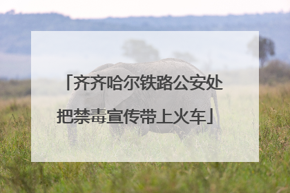齐齐哈尔铁路公安处把禁毒宣传带上火车