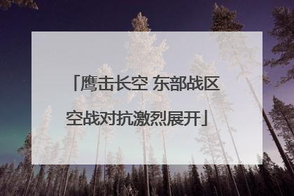 鹰击长空 东部战区空战对抗激烈展开