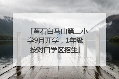 黄石白马山第二小学9月开学，1年级按对口学区招生