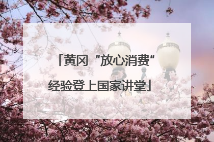 黄冈“放心消费”经验登上国家讲堂
