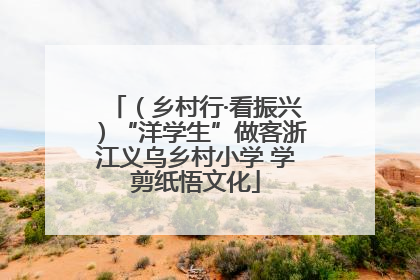 （乡村行·看振兴）“洋学生”做客浙江义乌乡村小学 学剪纸悟文化