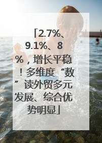2.7%、9.1%、8%，增长平稳！多维度“数”读外贸多元发展、综合优势明显