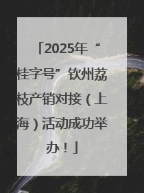 2025年“桂字号”钦州荔枝产销对接（上海）活动成功举办！