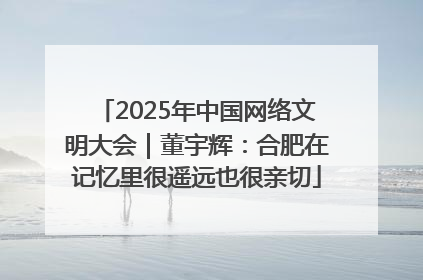 2025年中国网络文明大会｜董宇辉：合肥在记忆里很遥远也很亲切