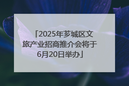 2025年芗城区文旅产业招商推介会将于6月20日举办