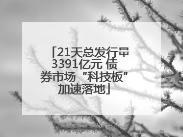 21天总发行量3391亿元 债券市场“科技板”加速落地