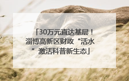 30万元直达基层！淄博高新区财政“活水”激活科普新生态
