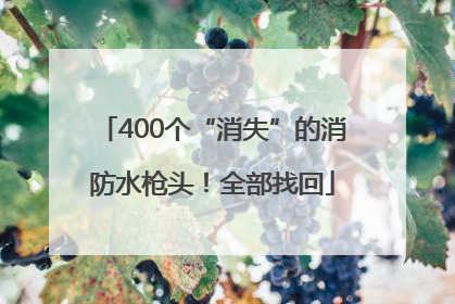400个“消失”的消防水枪头！全部找回