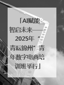 AI赋能 智启未来——2025年“青耘锦州”青年数字电商培训班举行