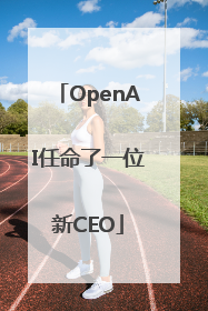 OpenAI任命了一位新CEO