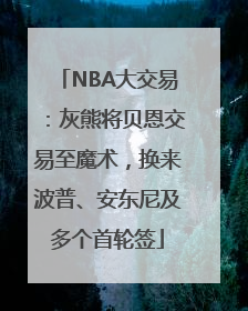 NBA大交易：灰熊将贝恩交易至魔术，换来波普、安东尼及多个首轮签
